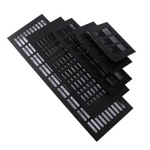 환기구 1pc 알루미늄 합금 천공 시트 에어 벤트 블랙 그릴 옷장 신발 에어컨 홈 장식, w 50mm, 내가 250mm, 1개