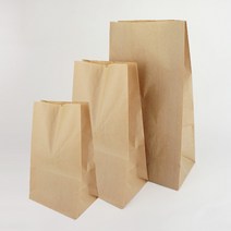 포장쏙 크라프트 종이봉투 각대봉투 소 중 대 1000매 800매 빵봉투 붕어빵봉투