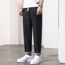 [후쿠호] 남성용 사계절 허리밴딩 청바지 데님팬츠