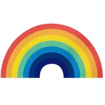 야자 매트 10m 홈 레인보우 현관 반원 바닥 욕실 문 입구 미끄럼 방지 만화 컬러, 30x60cm, 사진으로