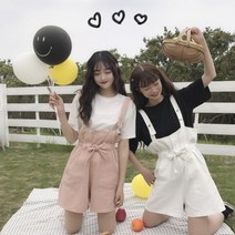 여성 멜빵바지 데님 멜빵바지 여하2020년신상품 꿀한장 여유한양기감소 캔디색 점프슈트