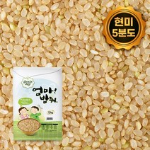 부드러운 현미 5분도 현미쌀 5kg 국산 소프트한 소화잘되는 진공포장 엄마밥줘, 단품