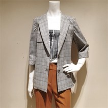 프로그램 NC05 린넨체크 자켓 P212J001