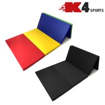 K4스포츠아몸디 KM-08 체4단매트체조매트 체육대회매트 운동회 다용도접이식 헬스운동매트, 블랙