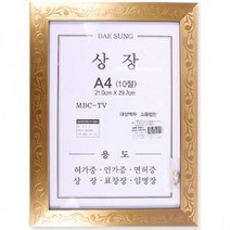 엘레강스 상장액자10절21x29.7cm(금색 은색 램덤) 인가증 허가증 표창장 임명장 면허증 벽걸이 자격증
