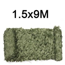 위장 그물 1.5M 2 3 4 5 6 7 8 9 10M 와이드 위장 카모 그물 대량 롤 장식 태양 그늘 파티 캠핑 사막 정글, 1.5x9m 퓨어 그린