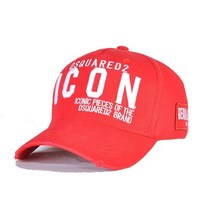 캡모자 Dsquared2 글자 코튼 남성 여성 야구 모자 정점 장식 트럭 운전사 스냅 백 야외 아빠, red, CHINA