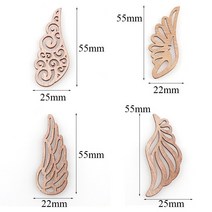 인테리어 나무칩 우드20pcs 4 스타일 천사 날개 나무 칩 장식 Embellishments 공예 스크랩북 손으로 만든, 01 Set 20pcs