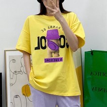 세라제이 곰돌이 박시핏 반팔티셔츠