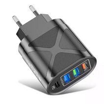 4in1 강아지폐식 USB 타입 C 마이크로 보조 배터리 충전 케이블 폰 삼성 샤오미 전화 스탠드 데이터, 16 Black With Type-C