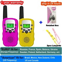 생활 무전기 모토로라 블루투스 워키토키 어린이 업무용 생활 무전기 워키토키 어린 업무용, 1분홍 1노랑 2줄, 미국 사람