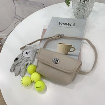 여성 골프공 주머니 베이지 힙색 벨트형 가방 5color, 소라