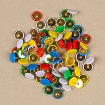 압정핀 80p 컬러 압핀 사무용 게시판 메모 보드 사진 종이 고정 문구용 압정 압침