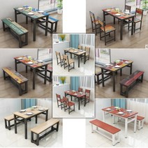 티제이퍼니처 PS-028 주물 의자테이블세트/인테리어 야외 의자세트, A형/벤치형