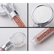 샤워 헤드 4종 수압 상승 샤워기 절수 다이소 필터, 황토