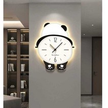 고급 벽걸이 시계 팬더 20인치 무소음 거실 어린이집, 대형 크기 40x48.6cm 기본모델