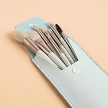 파운데이션 메이크업 브러쉬 세트 코스메틱 파우더 아이 섀도우 블러셔 블렌딩 컨실러 걸스 뷰티 메이크업 도구 브러쉬 전문, 8pcs-밝은 녹색 가방