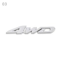고주파실링기 실버 4WD V6 V8 엠 블 럼 배지 자동차 스타일링 3D 자동 데 칼 스티커 트렁크 뚜껑 차량 테일 게이트, [03] 4WD