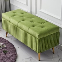 수납 벤치 소파 의자 쿠션 다용도 북유럽풍 수납박스 거실 패브릭, B 60x40x45CM, G 아보카도 그린색