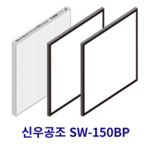 [호환] 필터몰 신우공조 SW-150BP 전열교환기 아파트환기 시스템 호환필터 H-13, 헤파필터1매+프리필터2매(세트)