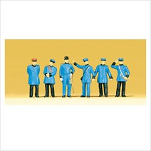 Preiser 12134 디오라마 미니어처 테라리움 옛날 기차역 철도원 역무원 6명 세트 사람 피규어 모형 1:87 사이즈