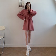 [시크블랙]비네드 스트링 스티치미니원피스