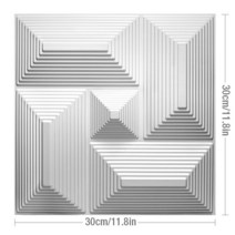 집 벽 혁신 기하학 3d 벽 패널 비 자체 접착 3d 벽 스티커 아트 세라믹 타일 벽지 룸 욕실 천장, 밝은 흰색 - 1개, k