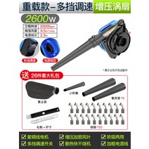 고출력 송풍기 220v 강력 산업용 먼지제거 낙엽정리, 2600W-다단 속도조절+26종세트[CRT]