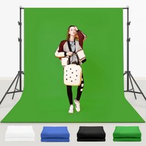 크로마키 촬영 배경천 스튜디오 스크린 2X2M 3X3M 3X6M, 배경천 대형 3x6m 블랙