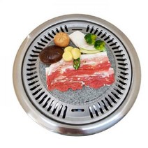 스텐 게르마늄 원형 곱돌구이팬 고기불판30cm, 없음