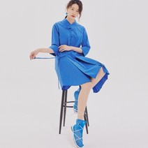 [꼬마크] 생활한복 여자 여름 덧여밈 면 원피스 블루 RL22D160