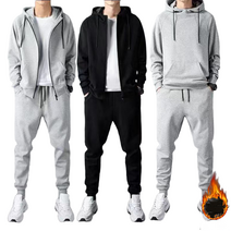 굿초이스 남성 기모 트레이닝세트 후드집업 조거팬츠 맨투맨 후드티 일자팬츠 츄리닝 운동복 가을겨울 빅사이즈 LY769