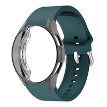 삼성 갤럭시 워치 4 용 스트랩 케이스 키트 40mm 44mm 스포츠 팔찌 손목 밴드 클래식 42mm 46mm 커버, 04 Rock blue