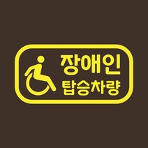 자동차 안전운전스티커 LMCE-M28 픽토그램 장애인, 미디엄, 베이비핑크