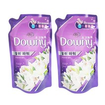 다우니 초고농축 퍼플 섬유유연제 화이트티와 릴리 리필, 2개, 700ml