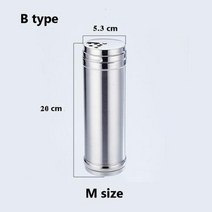 사각 양념통 세트 대용량 조미료 스테인레스 스틸 소금 설탕 병 회전 커버 다목적 향신료 후추 통 양념 항아리 캔 주방 가제트, B-M