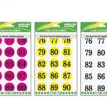 1개배송 숫자스티커 25MM 팬시스티커 백색 탑꾸스티커 원형숫자스티커, 노랑색, 6개, 노랑색