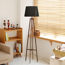 [천삼백케이] [와우조명] 엘리제 장 스탠드 블랙 [볼삼파장 15w 포함], 주광색(하얀빛)