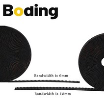 보딩 2gt 개방형 동기 타이밍 벨트 폭 3/6/9/10/15mm 고무 소형 백래시 Gt2 2gt-3/2gt-6/2gt-9/2gt-15 3d, 05 6mm_11 50M