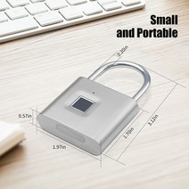 출퇴근기록기 얼굴인식 근태 지문 인식기 지문 자물쇠 IP66 Usb 충전식 도난 방지 수하물 잠금 장치 스마트, 02 Silver, 02 Silver