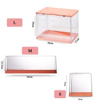 피규어 투명 케이스 정리함 아크릴 블라인드 박스 디스플레이 모델 소장품 방진 box, 엘 17x30x24cm 3층, 주황색
