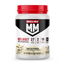 Muscle Milk 100% 유청 단백질 파우더 바닐라 1.85파운드, Vanilla, 1.85 Pound (Pack of 1)