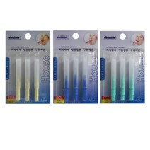 여행용 출장용 휴대용 케이스포함 일자 치간칫솔 3개 굵기 3종류, 작은 0.7mm SSS
