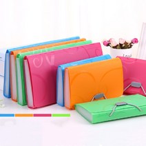 파일 꽂이 케이스 철 a3 a4 문서정리 아코디언A6 확장 지갑 오르간 가방 방수 파일 정리함 데이터 북 파우, 02 blue