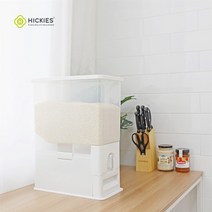 제이와이홀딩스 쌀보관통 밀폐 방습 자동계랑 10Kg 잡곡통, 투명