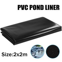 연못 방수포 연못라이너 3 3 물고기 천 방수 정원 풀 멤브레인 블랙 유연한 스트림 분수 강화 조경 풀, 크기 2x2m, 크기 2x2m