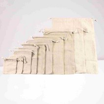 광목주머니 10종 면보 린넨 양파망 무지 제로웨이스트 파우치 더스트백, 10x12cm