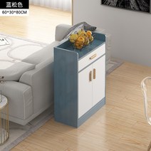 탕비실 수납장 홈카페장 선반 주방선반장 홈바장 카페장 다이 커피머신선반 정수기 다용도장 탕비장, 2도어, 60x30x80cm 양문형+1서랍-블루
