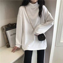 나른한 덕다운 롱 니트 터틀넥 늘어짐 이너웨어 봄 여름 가을