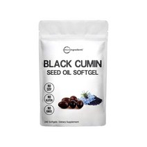 마이크로 이집트 니겔라 흑종초 오일 500mg 티모키논 240베지겔, 1개, 기본